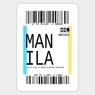 Manila Philippines planet ticket Magnet